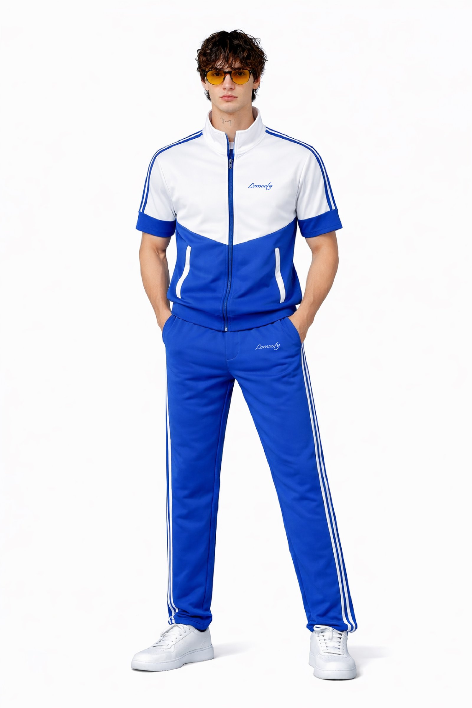 dual-tone tracksuit BLUE